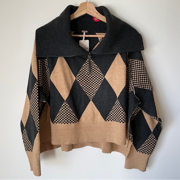 NEW Free People Lucy Half Zip Pullover Sweater - Picture 13 of 16